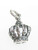 Crown 2D sterling silver charm .925 x 1 Crowns and Royalty charms additional view