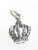 Crown 2D sterling silver charm .925 Crowns and Royalty charms additional view