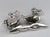 Ducks marcasite set sterling silver brooch .925 Duck brooches additional view