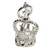 Crown sterling silver charm .925 Royal Queen King Crowns charms