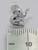 Elephant sterling silver stud earrings .925 x 1 pair elephants detail