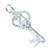 21st birthday key sterling silver charm pendant .925 Birthdays charms