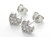 Heart sterling silver stud earrings .925 x 1 pair Hearts studs image 6