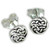 Celtic round sterling silver stud earrings .925 x 1 pair studs