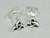 Celtic style tiny sterling silver stud earrings .925 pair studs additional view