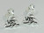 Celtic weave triangle sterling silver stud earrings .925 pair studs additional view