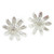 Flower sterling silver stud earrings .925 pair flowers studs