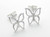 Butterfly sterling silver stud earrings .925 x 1 pair Butterflies additional view