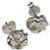 Knot sterling silver stud earrings .925 pair Knots Studs