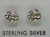 Knot sterling silver stud earrings .925 x 1 pair Knots Studs size example