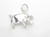 Pig sterling silver charm .925 x 1 Pigs Boars Sows farming charms
