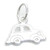 Car Tiny flat sterling silver charm .925 x 1 Cars and Automobile charms
