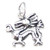 Chinese Dragon 2D sterling silver charm .925 x 1 Lucky Dragons charms