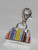 Rainbow Striped Handbag with lobster clip sterling silver charm .925 additional view