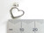 Heart sterling silver stud earrings .925 pair hearts studs EU264680 side view