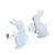 Rabbit sterling silver stud earrings .925 x 1 pair Rabbits Studs A1