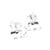 TINY Elephant sterling silver stud earrings .925 x 1 pair studs