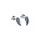TINY Angel Wing sterling silver stud earrings .925 pair studs additional view