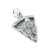 Pizza Slice sterling silver charm .925 x 1 Pitza Piza slices charms
