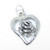 Heart with Rose sterling silver charm .925 Roses & Hearts charms additional view