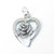 Rose with heart sterling silver charm .925 Hearts & Roses charms additional view