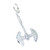 Double Headed Axe sterling silver charm .925 Axes charms