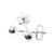 4mm sterling silver ball stud earrings .925 x 1 pair bead studs