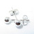 4mm sterling silver ball stud earrings .925 pair bead studs size example