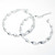Apx 26mm twisted tube creole hoop sterling silver earrings .925 pair size example