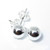 6mm sterling silver ball stud earrings .925 x 1 pair bead studs size example