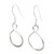 Plain twisted loop sterling silver drop earrings .925 x 1 pair drops