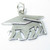 Graduation Mortarboard 2022 sterling silver charm .925 Graduate charms additional view