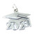 Graduation Mortarboard 2023 sterling silver charm .925 Graduate charms