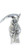 The Grim Reaper sterling silver pendant .925 Death Pendants side view
