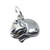 Sleeping Cat sterling silver 2D charm .925 Asleep Kitten charms