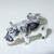 Hippopotamus sterling silver charm .925 Hippo & Hippos charms side view