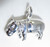 Hippopotamus sterling silver charm .925 Hippo & Hippos charms size example
