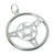 Star Of David in steering wheel sterling silver charm .925 x 1 Jewish charms