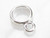 Pack of 10 CHARM CARRIERS dangle-holder- bail 925 sterling silver side view