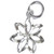 Apx 13mm small Lily sterling silver charm .925 Small Lilies charms