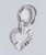 Apx 7mm Tiny Micro starburst love heart sterling silver charm .925 x 1 Hearts