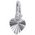Apx 6mm Tiny Micro starburst love heart sterling silver charm .925 x 1 Hearts
