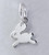 Apx 8mm Tiny Micro Rabbit sterling silver charm .925 x 1 TINY Rabbits charms