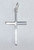 Apx 26mm plain sterling silver cross pendant .925 x 1 Crosses pendants