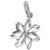 Apx 13mm small Lily sterling silver pendant .925 Small Lilies pendants additional view