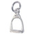 Stirrup small sterling silver charm .925 stirrups and horse charms alternate view