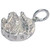 Stone Henge sterling silver charm .925 Wiltshire Stonehenge charms England side view
