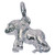 Gorilla Ape sterling silver charm .925 Apes and Gorillas charms alternate view