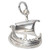 Sterling Silver 2D Viking Longship Charm Pendant Norse Drakkar