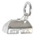 Sterling Silver Tiny Croft House Charm Pendant 925 Cottage Bracelet Gift